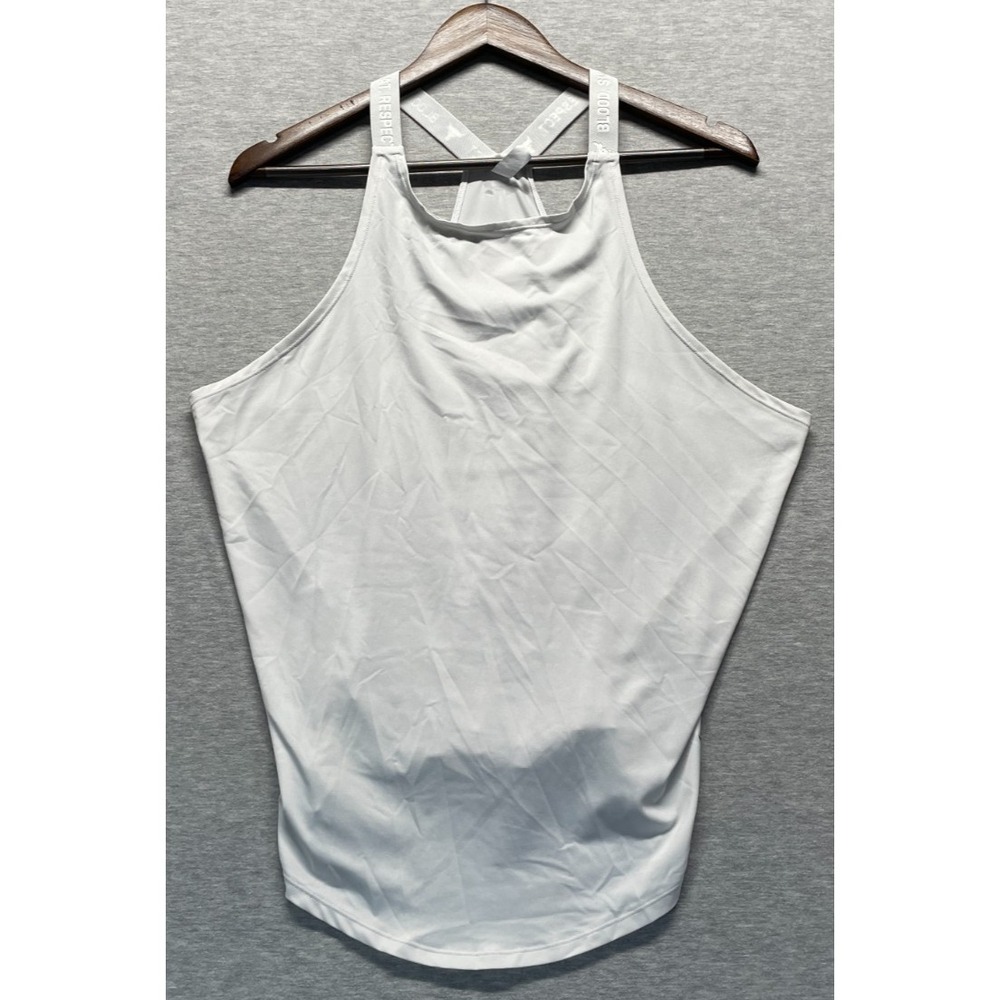 Under Armour HeatGear Project Rock Tank Top Womens XL White Racerback 7354